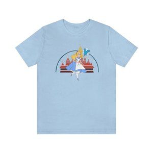 Disney group Mickey Minnie Pluto Goofy Donald Light Blue Unisex T Shirt